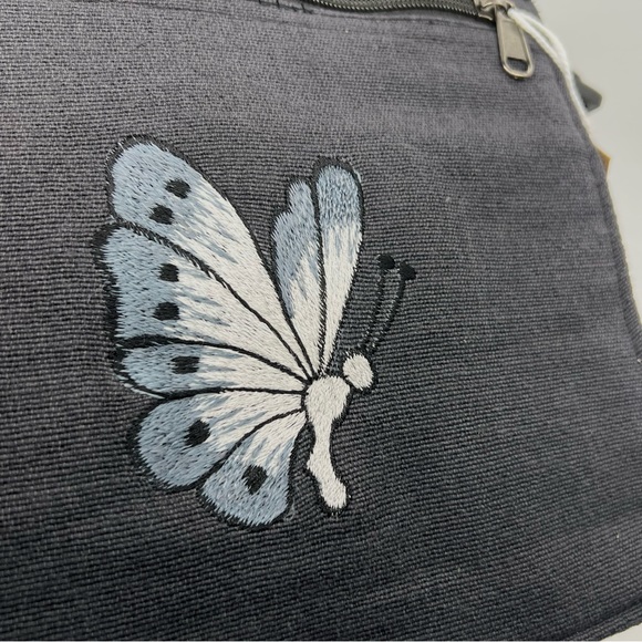 Messenger Bag With Butterfly Embroidery - Picture 4 of 12